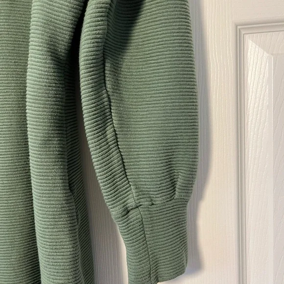 Albion Atlas Olive Green Ribbed Sweater Dress Sz L EUC - Picture 6 of 11